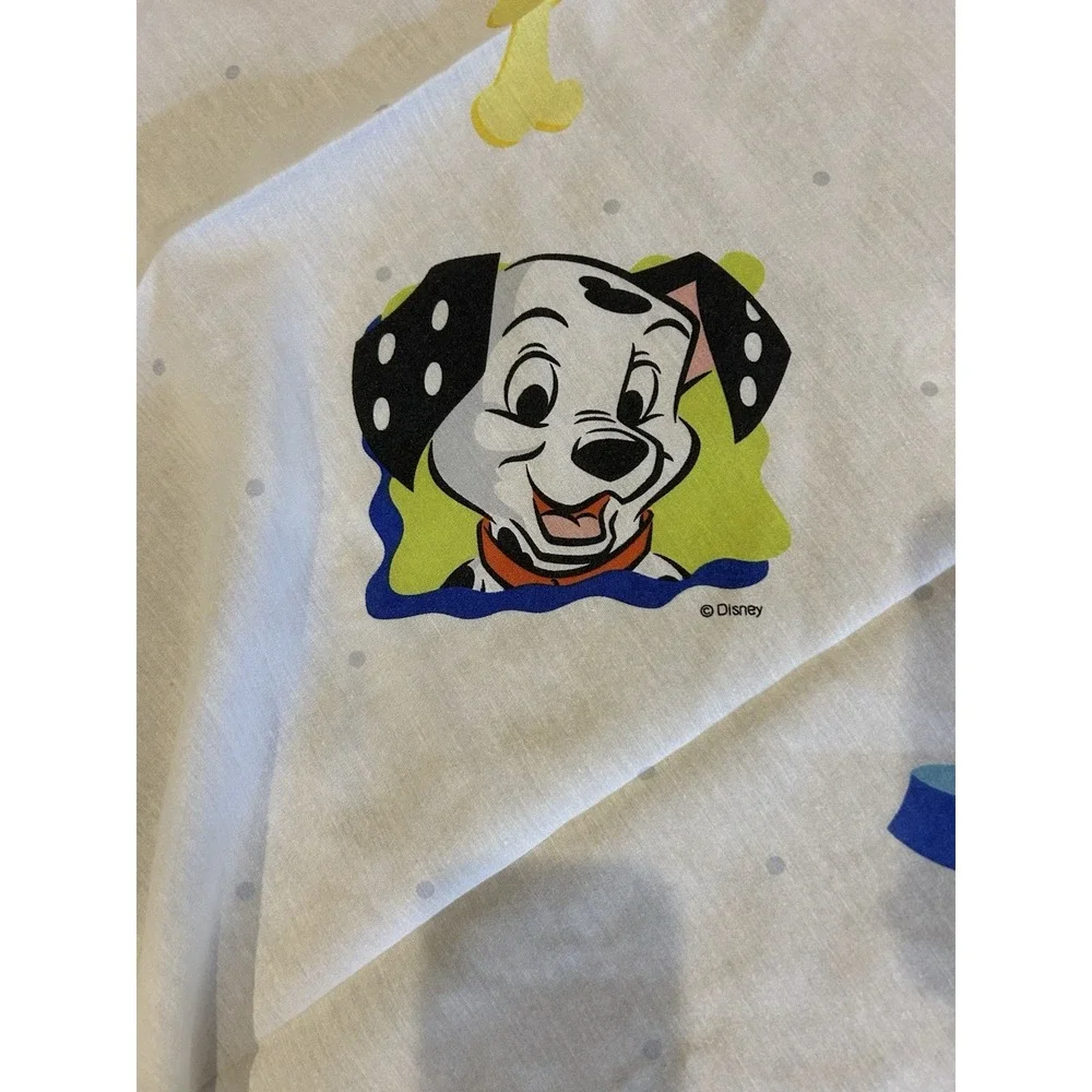 3 Vintage 101 Dalmatians Walt Disney Twin Sheets Set Playful Pups Cotton Blend